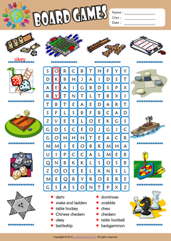 Board Games ESL Printable Worksheets For Kids 1
